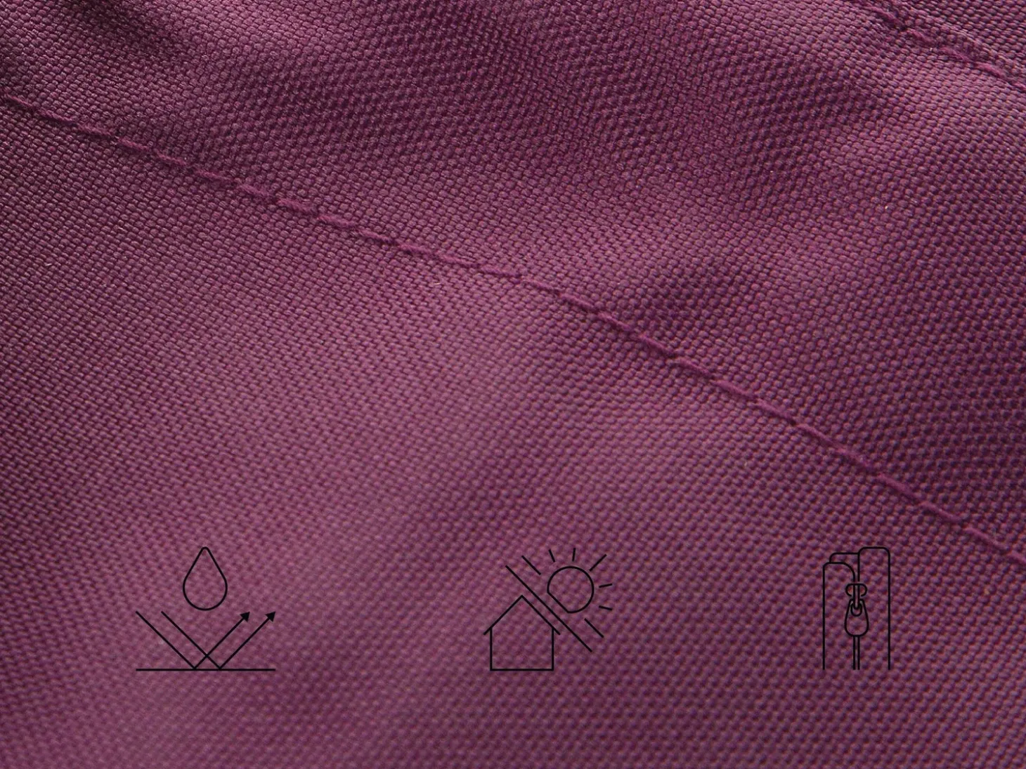 Sækkestol 300 L FUZZY 140 cm 180 cm Purpur