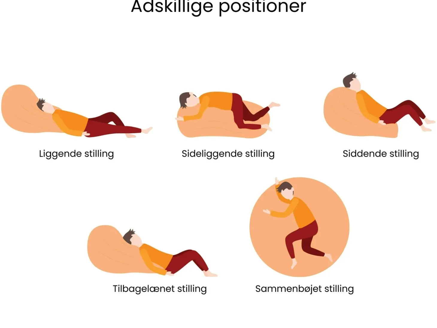 Sækkestol 300 L FUZZY 140 cm 180 cm Rød