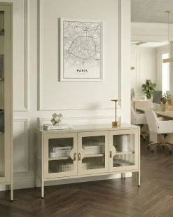 Skænk GLEORA Metal Lys Beige