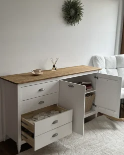 Skænk SHILLINGTON Fyretræ Hvid