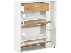 Skoskab MACKAY Lysebrun/hvid