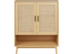 Skoskab PEROTE Rattan Lysebrun