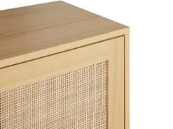 Skoskab PEROTE Rattan Lysebrun