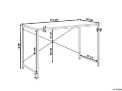 Skrivebord ANDASTE Sort 120 cm 60 cm