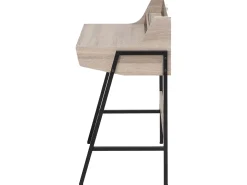 Skrivebord BROXTON Lysebrun 77 cm 46 cm med skuffer
