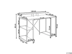 Skrivebord CADDO Sort 120 cm 60 cm