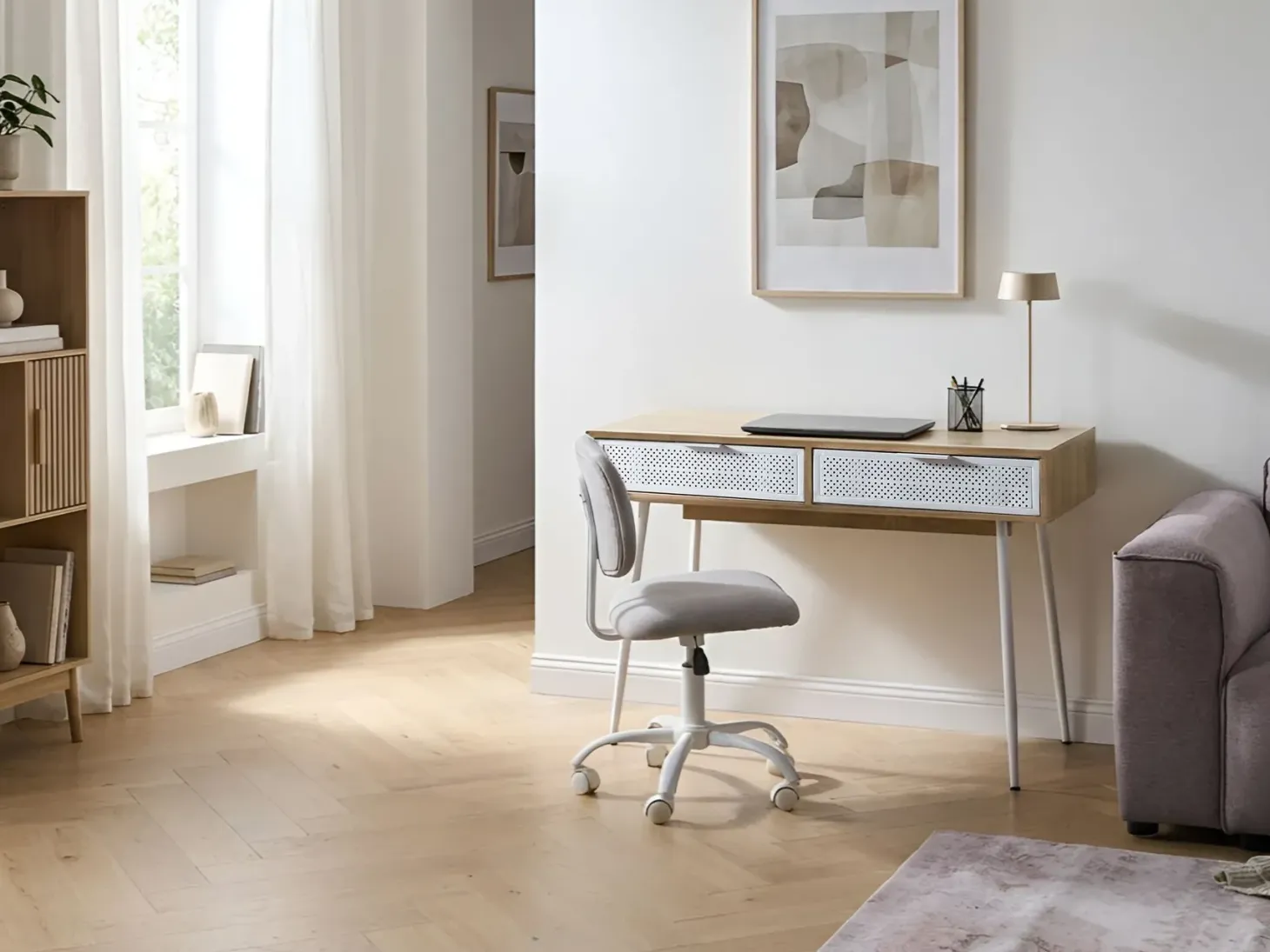 Skrivebord CHULA Lysebrun 110 cm 52 cm