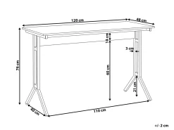 Skrivebord CREEK Mørkebrun 120 cm 48 cm