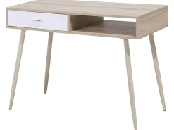 Skrivebord DEORA Lysebrun 100 cm 48 cm med skuffer