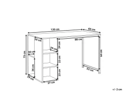 Skrivebord DESE Brun/hvid 120 cm 60 cm