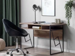 Skrivebord FORRES Brun/sort 120 cm 60 cm