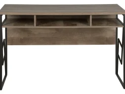 Skrivebord FORRES Brun/sort 120 cm 60 cm