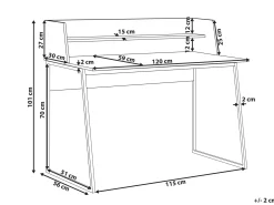 Skrivebord GORUS Lysebrun 120 cm 59 cm
