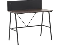 Skrivebord HASTINGS Brun/sort 100 cm 52 cm