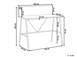 Skrivebord HASTINGS Brun/sort 100 cm 52 cm