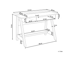 Skrivebord JACKSON Hvid 110 cm 60 cm