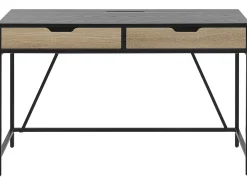Skrivebord JENA Sort 120 cm 60 cm med skuffer