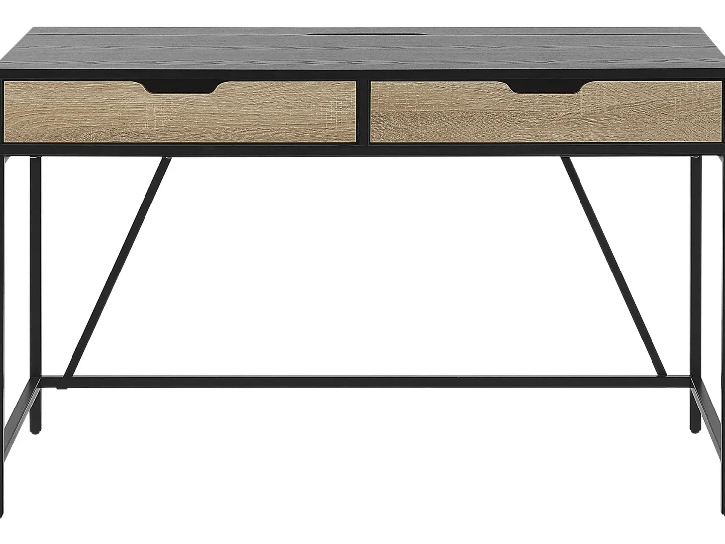 Skrivebord JENA Sort 120 cm 60 cm med skuffer