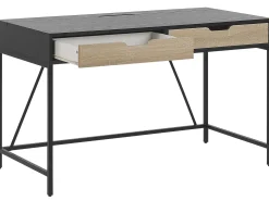 Skrivebord JENA Sort 120 cm 60 cm med skuffer