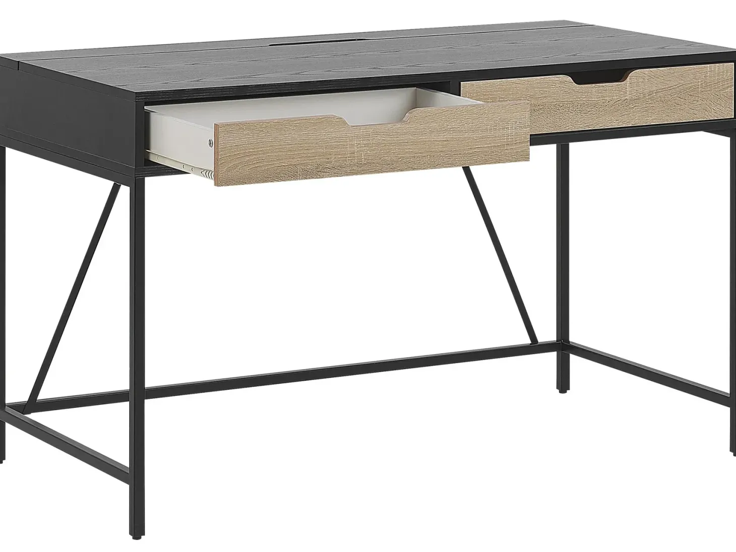 Skrivebord JENA Sort 120 cm 60 cm med skuffer