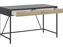 Skrivebord JENA Sort 120 cm 60 cm med skuffer