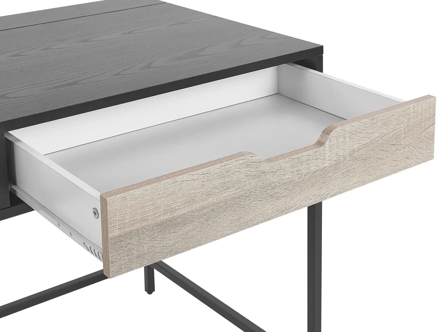 Skrivebord JENA Sort 120 cm 60 cm med skuffer