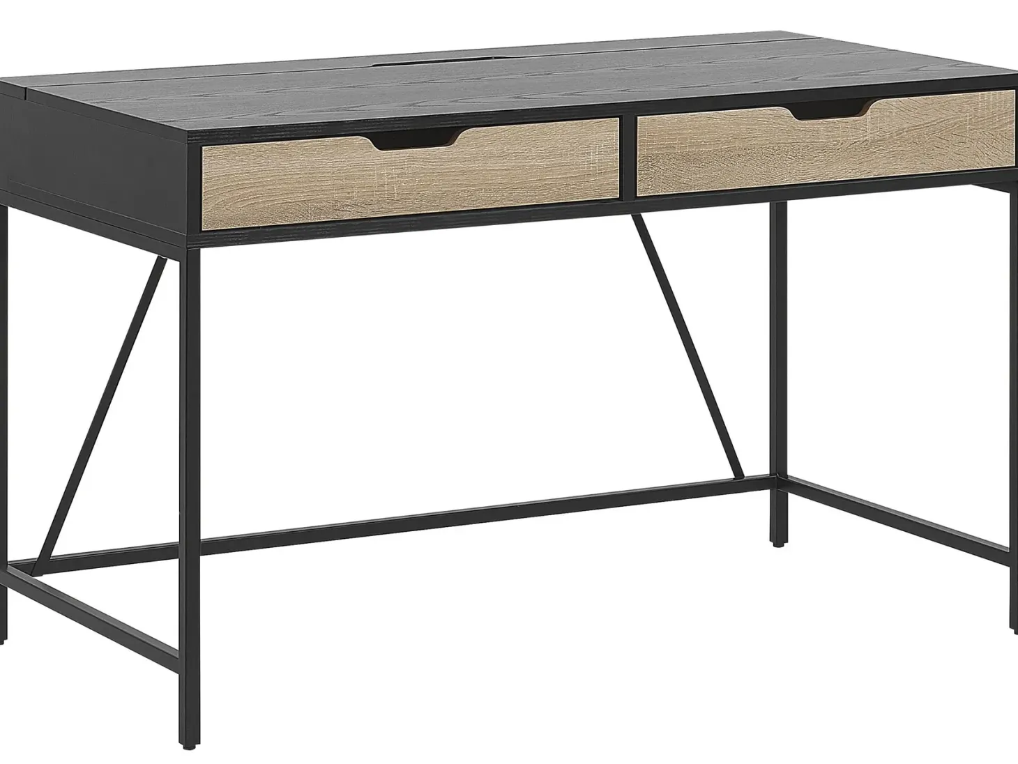 Skrivebord JENA Sort 120 cm 60 cm med skuffer