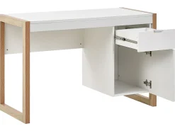 Skrivebord JOHNSON Brun/hvid 112 cm 50 cm med opbevaring