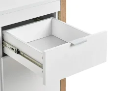 Skrivebord JOHNSON Brun/hvid 112 cm 50 cm med opbevaring