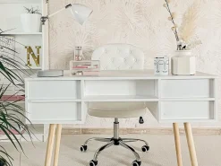Skrivebord LEVIN Hvid 110 cm 55 cm med skuffer