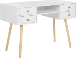 Skrivebord LEVIN Hvid 110 cm 55 cm med skuffer