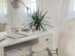 Skrivebord LEVIN Hvid 110 cm 55 cm med skuffer