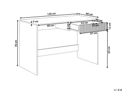 Skrivebord LUTETIA Hvid 120 cm 60 cm
