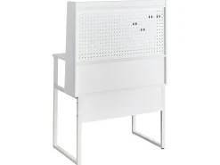 Skrivebord med perforeret tavle BUXTON Hvid 84 cm 48 cm
