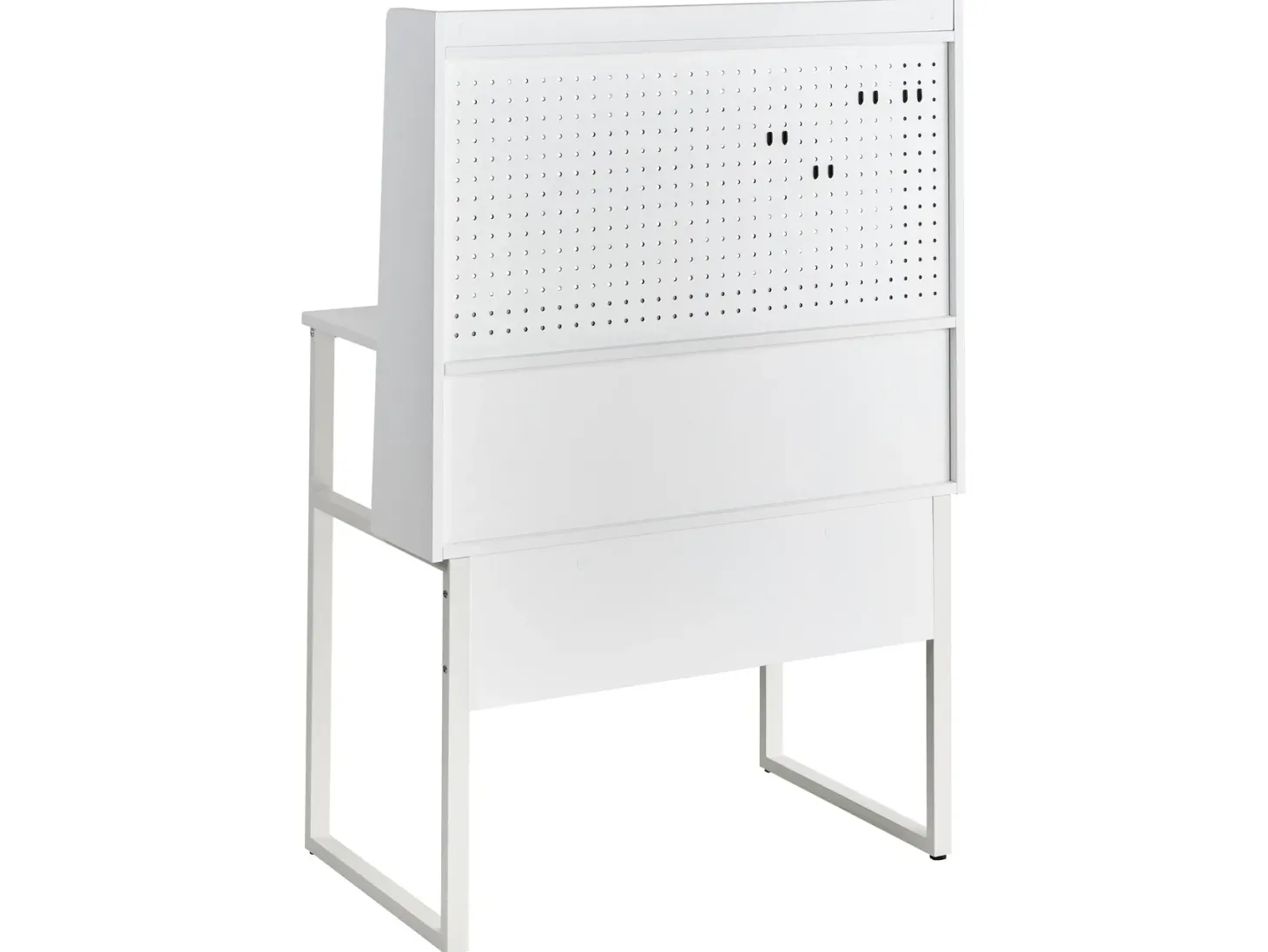 Skrivebord med perforeret tavle BUXTON Hvid 84 cm 48 cm