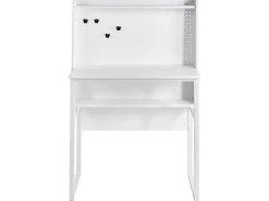 Skrivebord med perforeret tavle BUXTON Hvid 84 cm 48 cm
