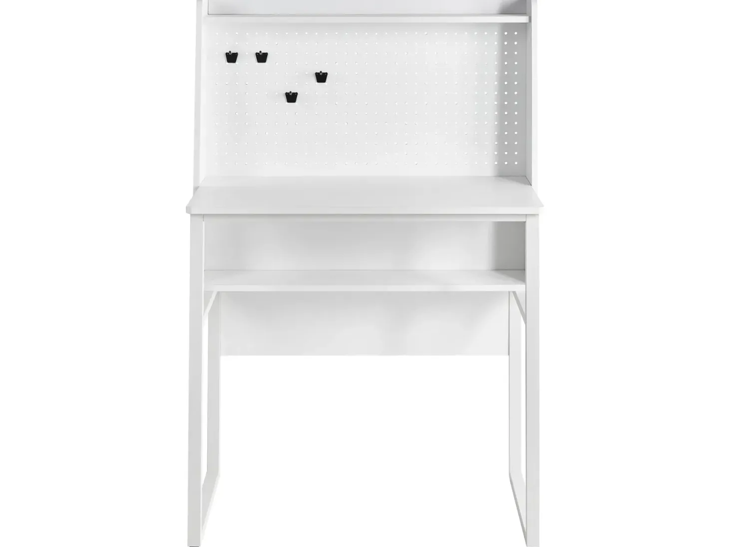 Skrivebord med perforeret tavle BUXTON Hvid 84 cm 48 cm