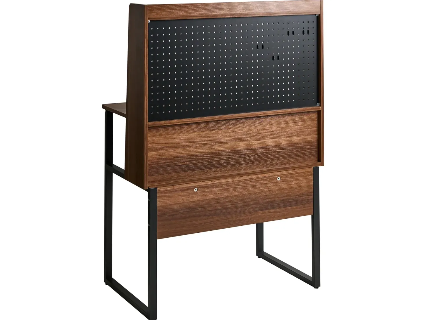 Skrivebord med perforeret tavle BUXTON Mørkebrun 84 cm 48 cm