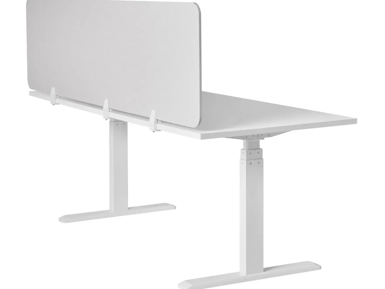 Skrivebordsdeler SPLIT 180 x 50 cm Cremehvid