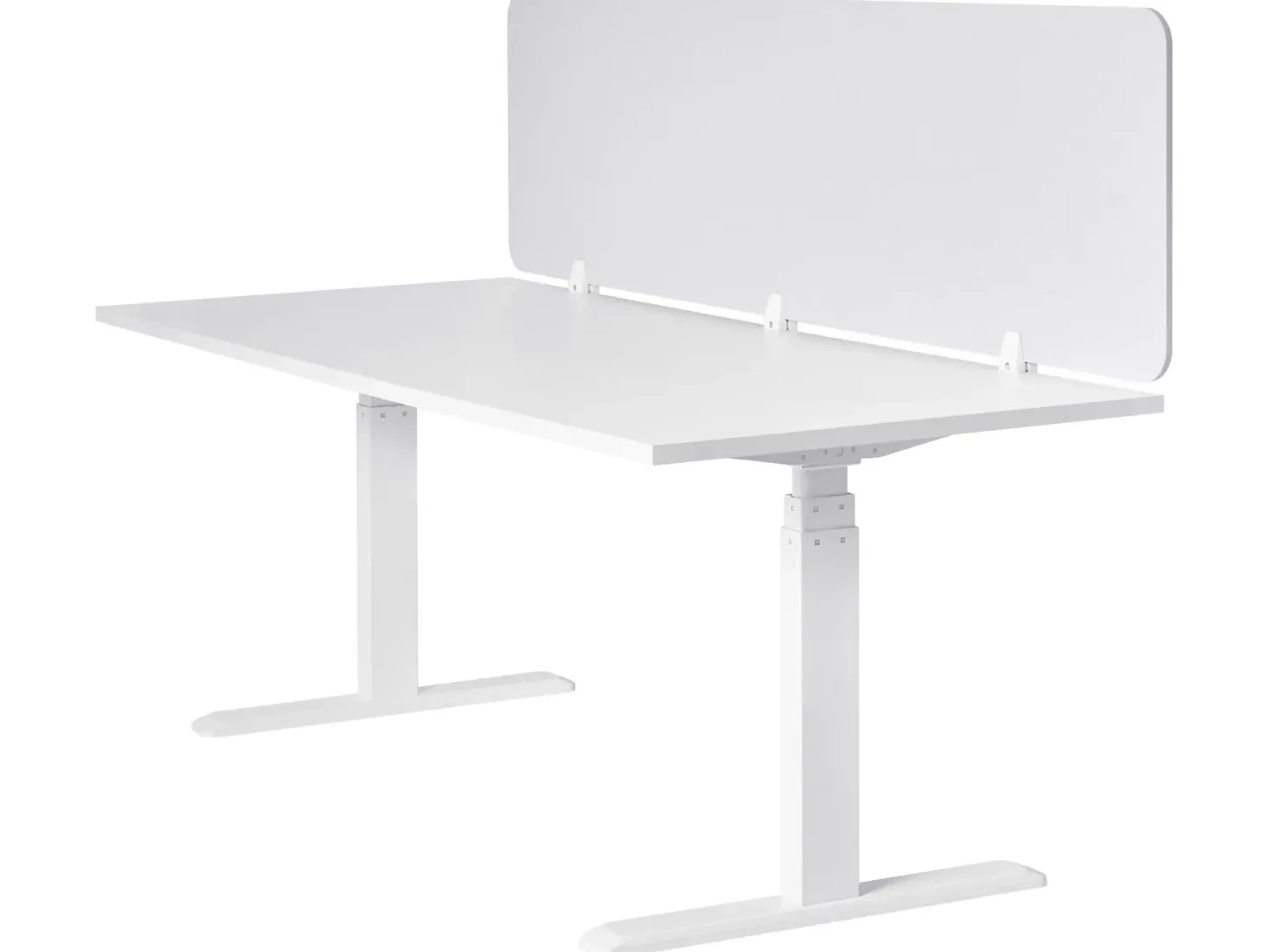 Skrivebordsdeler SPLIT 180 x 50 cm Cremehvid