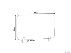 Skrivebordsdeler WALLY 80 x 40 cm Mørkegrå