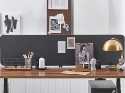 Skrivebordsdeler WALLY 180 x 40 cm Mørkegrå