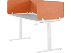 Skrivebordsdeler WALLY 180 x 40 cm Murstensrød