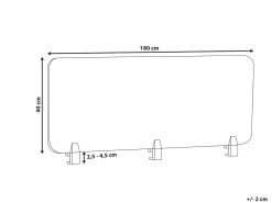 Skrivebordsdeler WALLY 180 x 40 cm Murstensrød