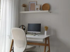 Skrivebord SHESLAY Hvid 120 cm 70 cm med skuffer