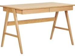 Skrivebord SHESLAY Lysebrun 120 cm 70 cm med skuffer