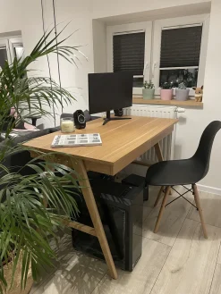 Skrivebord SHESLAY Lysebrun 120 cm 70 cm med skuffer