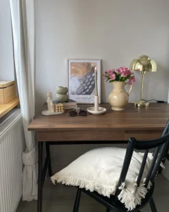 Skrivebord SHESLAY Mørkebrun 120 cm 70 cm med skuffer