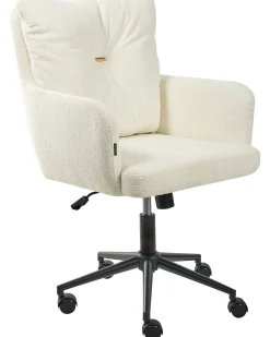 Skrivebordsstol ALPINE Boucle Cremehvid