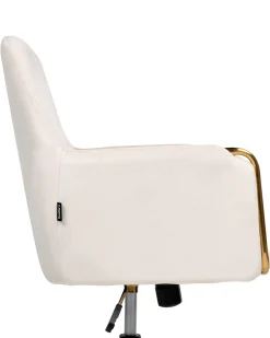 Skrivebordsstol ALTONA Velour Cremehvid